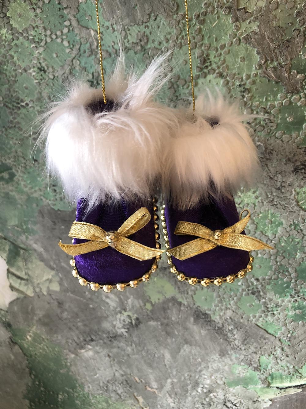 Yılbaşı Çam Ağacı Süsü Mor Patik