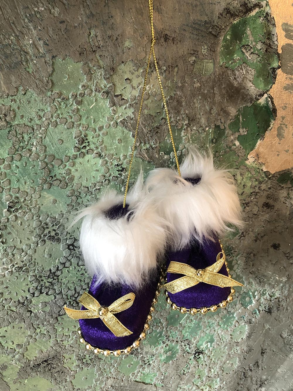 Yılbaşı Çam Ağacı Süsü Mor Patik