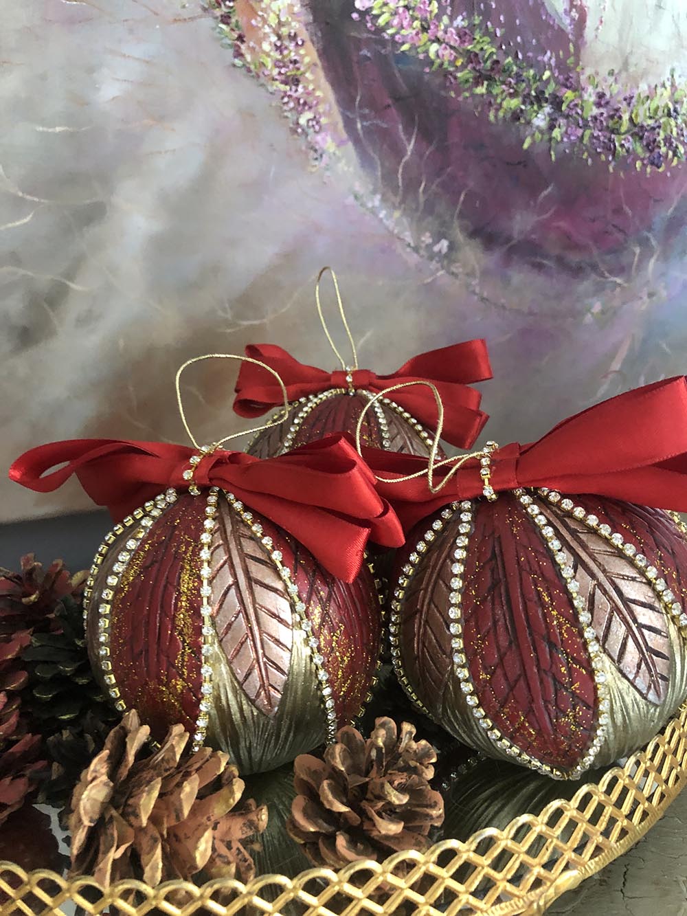 Yılbaşı Ağaç Süsü Seramik Top