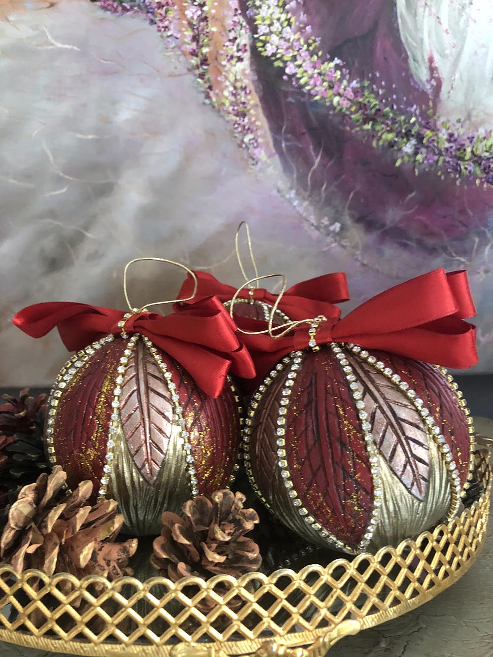 Yılbaşı Ağaç Süsü Seramik Top