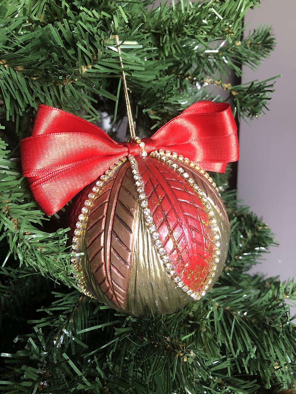 Yılbaşı Ağaç Süsü Seramik Top