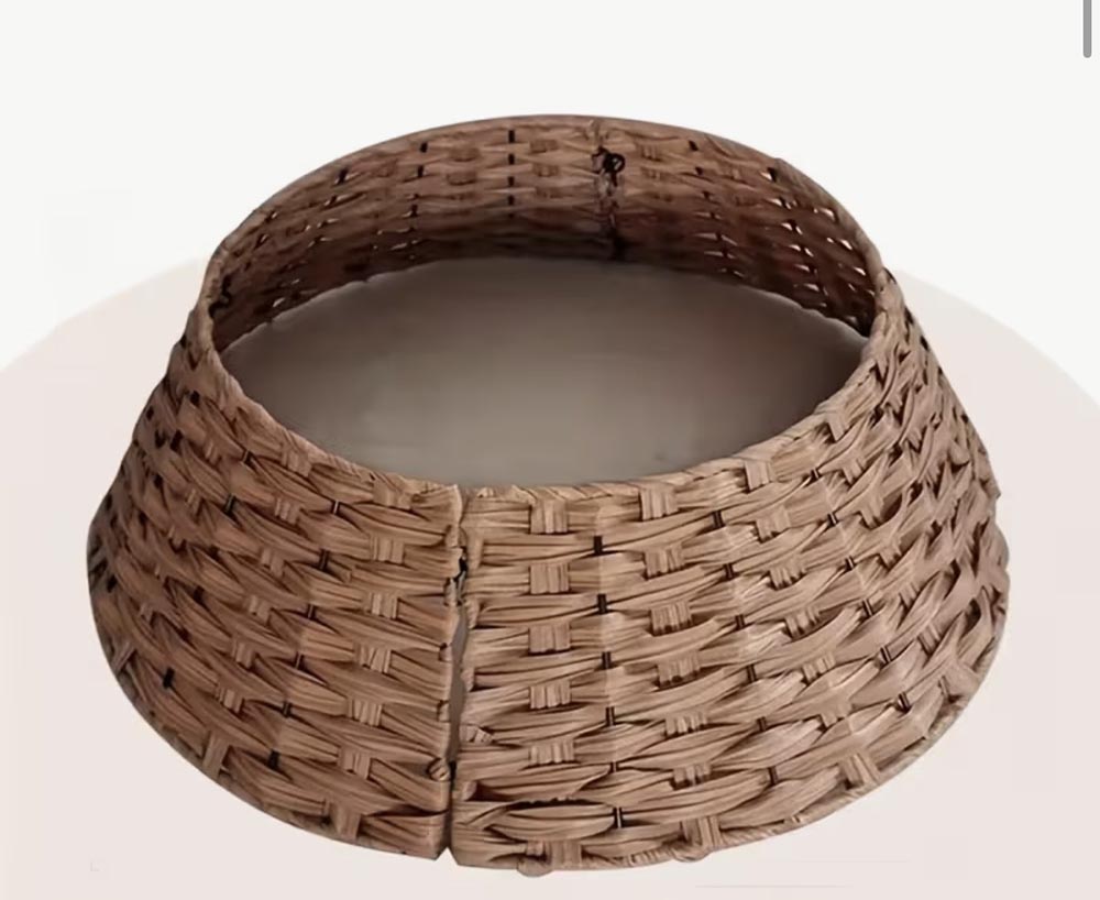 Yılbaşı Ağacı Altı Hasır Sepet , Yılbaşı Dekor