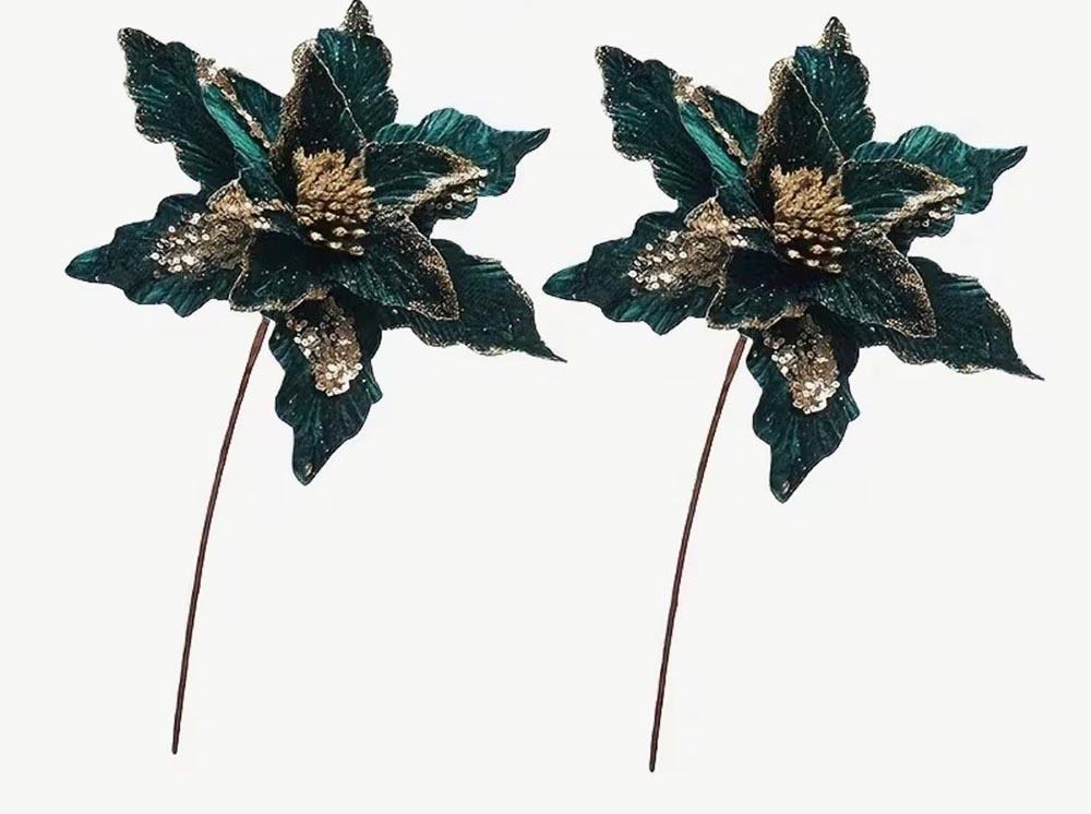 Yılbaşı Ata Çiçeği Yeşil-Yılbaşı Çam Ağacı Süsü